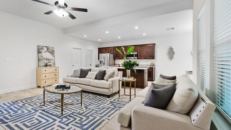 Living room with decor - DSLD Homes - Foley - Cypress Gates