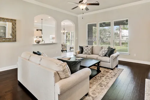 The Waters - Model Home Living Room - DSLD Homes - Renoir III B - Gulf Breeze, FL