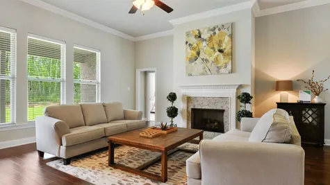 Living Room with Decor - Savoy Place - DSLD Homes Gulfport