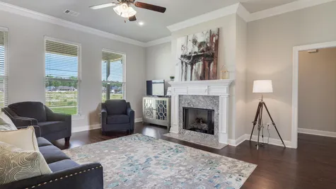 Living Room with Decor - Nickens Lake- DSLD Homes Denham Springs