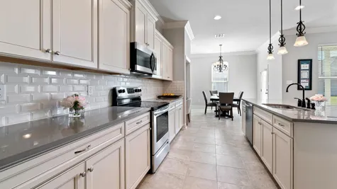 Model Home Kitchen - DSLD Homes in Lake Charles - The Cove at Morganfield