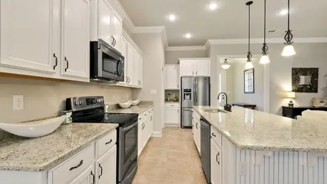 White Kitchen in Model Home - DSLD Homes - Spanish Fort - Church Hill
