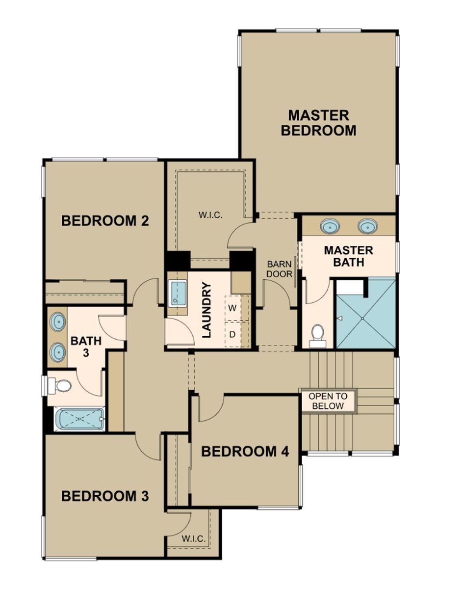 Second Floor w/ Fourth Bedroom