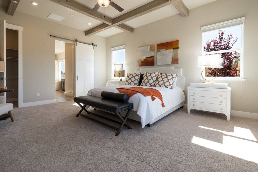 master bedroom in a new home in foothills yuma az