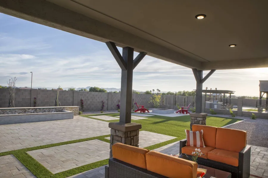back patio of a new home in yuma az