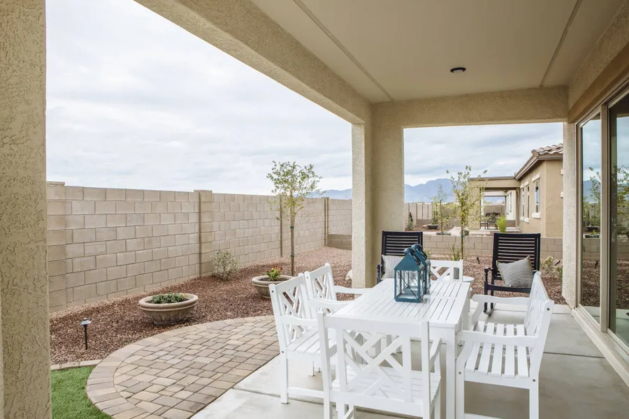 back patio of a new home in lodi ca by elliott homes