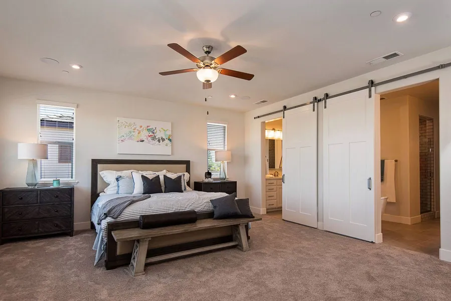 new master bedroom in a new home in folsom ca