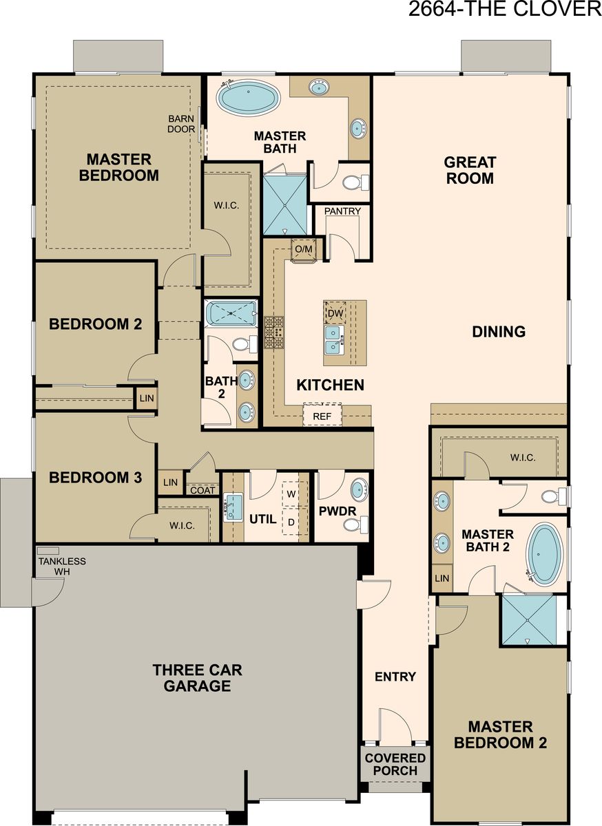 Clover Floor Plan in Ponderosa at Saratoga Estates