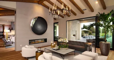 interior living space for a custom Elliott Homes home.