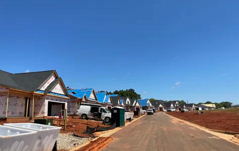 new home community under construction, pine valley