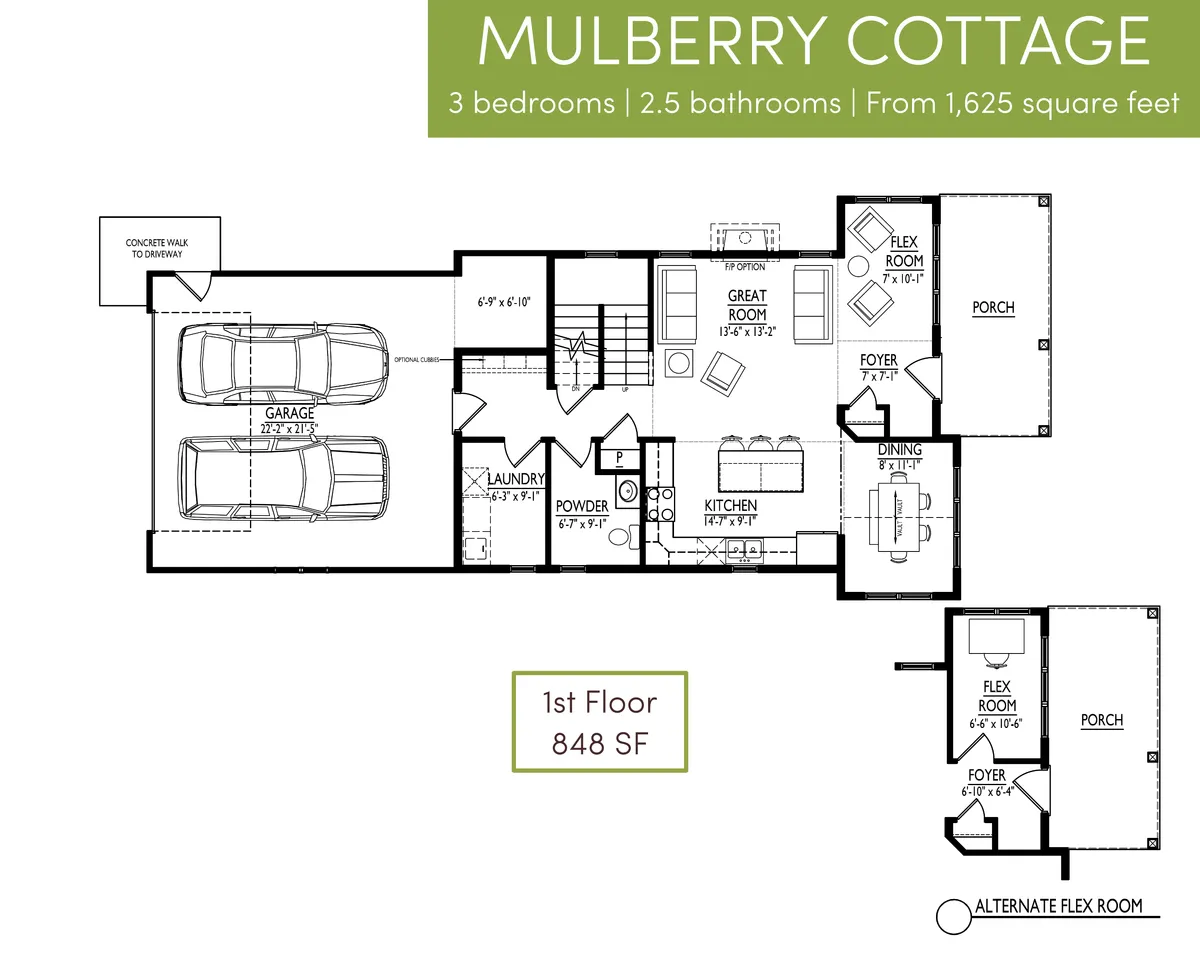 Mulberry Cottage First Floor Alternate Option