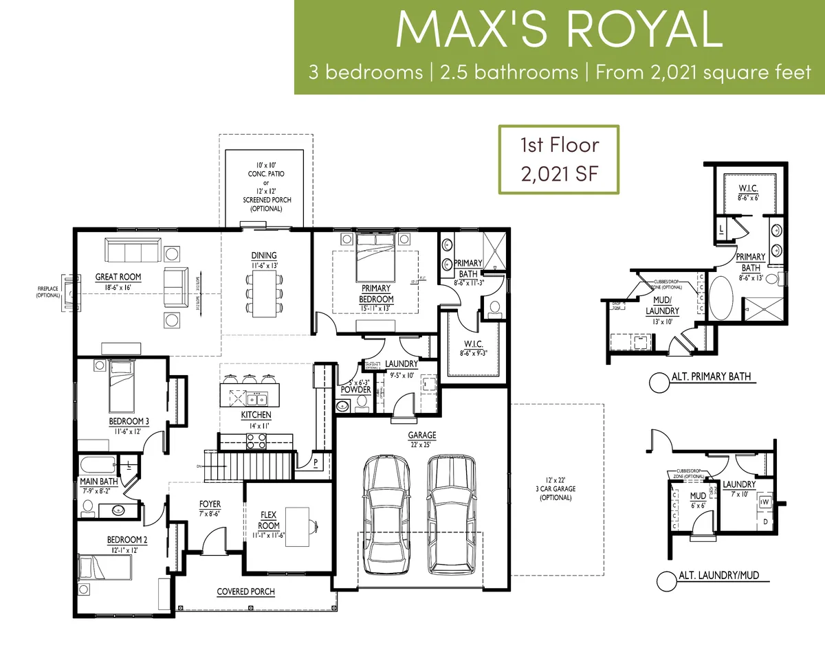 Max's Royal First Floor Alternate Options