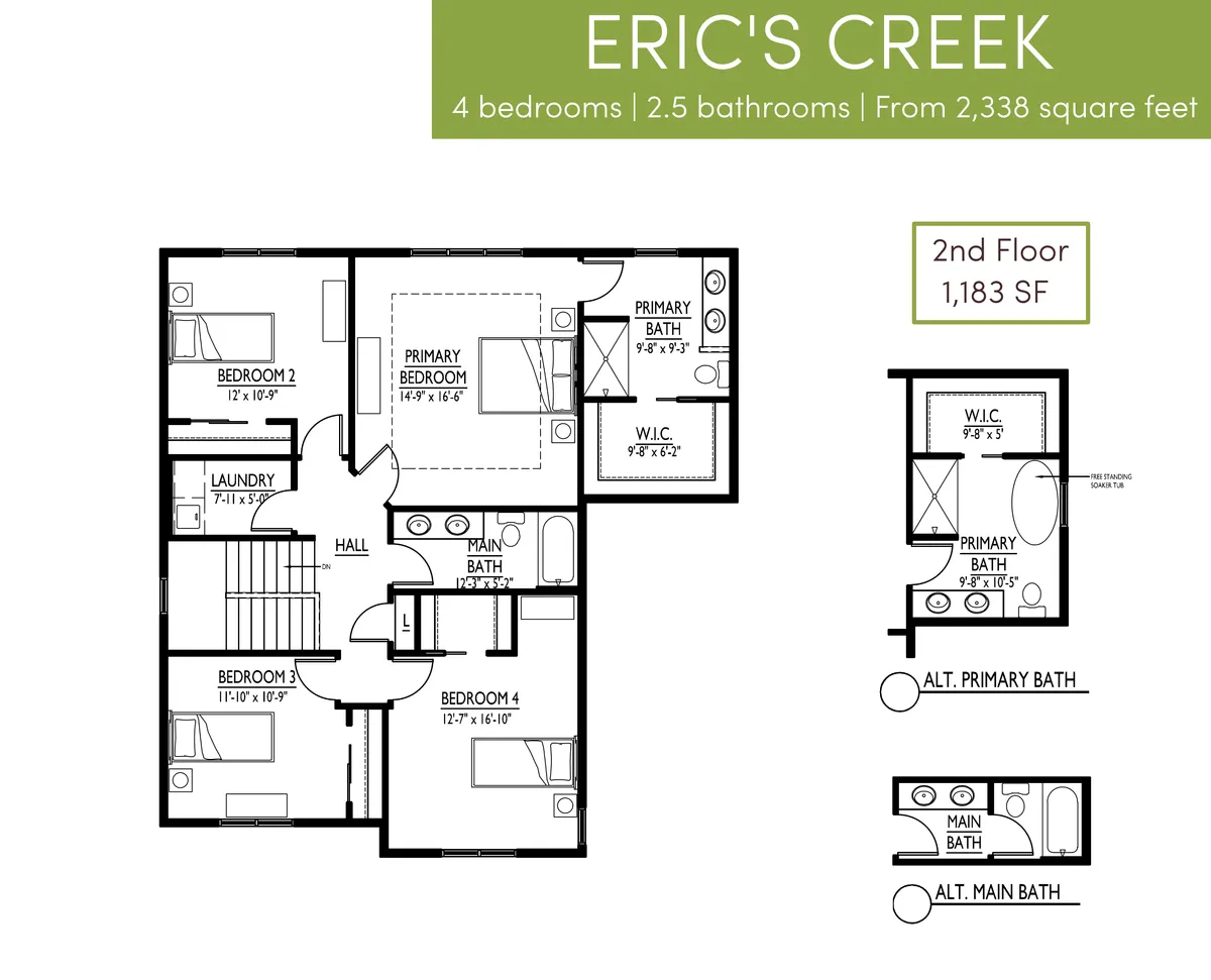 Eric's Creek Second Floor Alternate Options