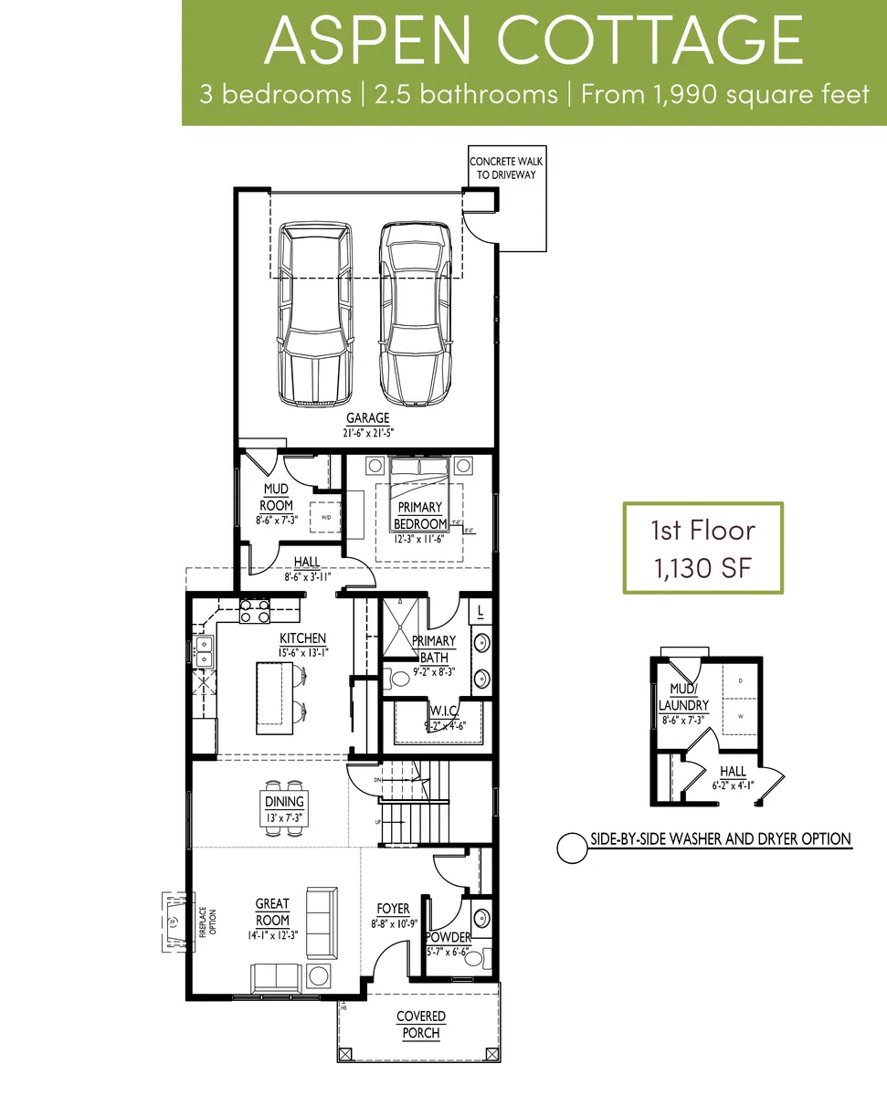 Aspen Cottage First Floor Alternate Option