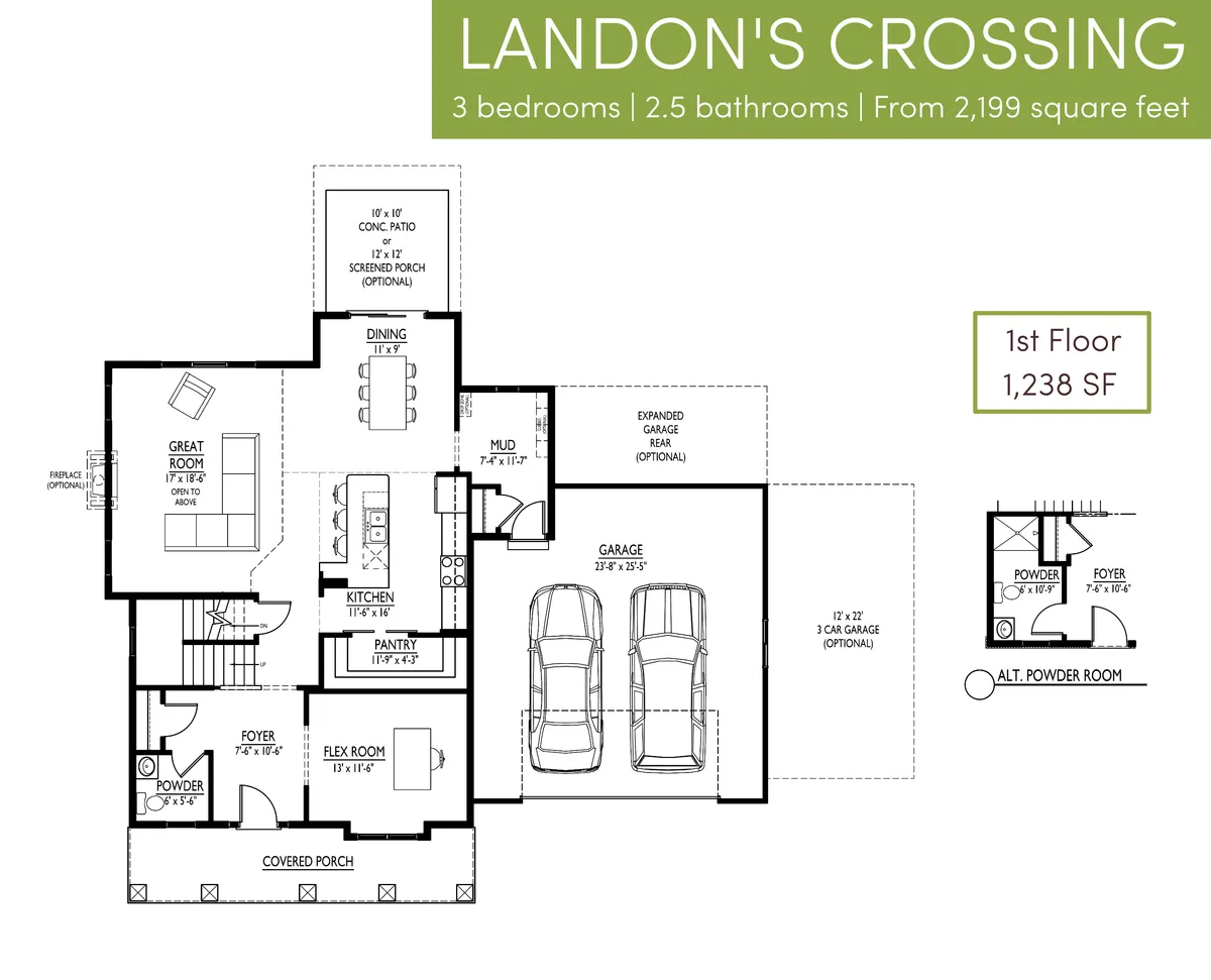 Landon's Crossing First Floor Alternate Option