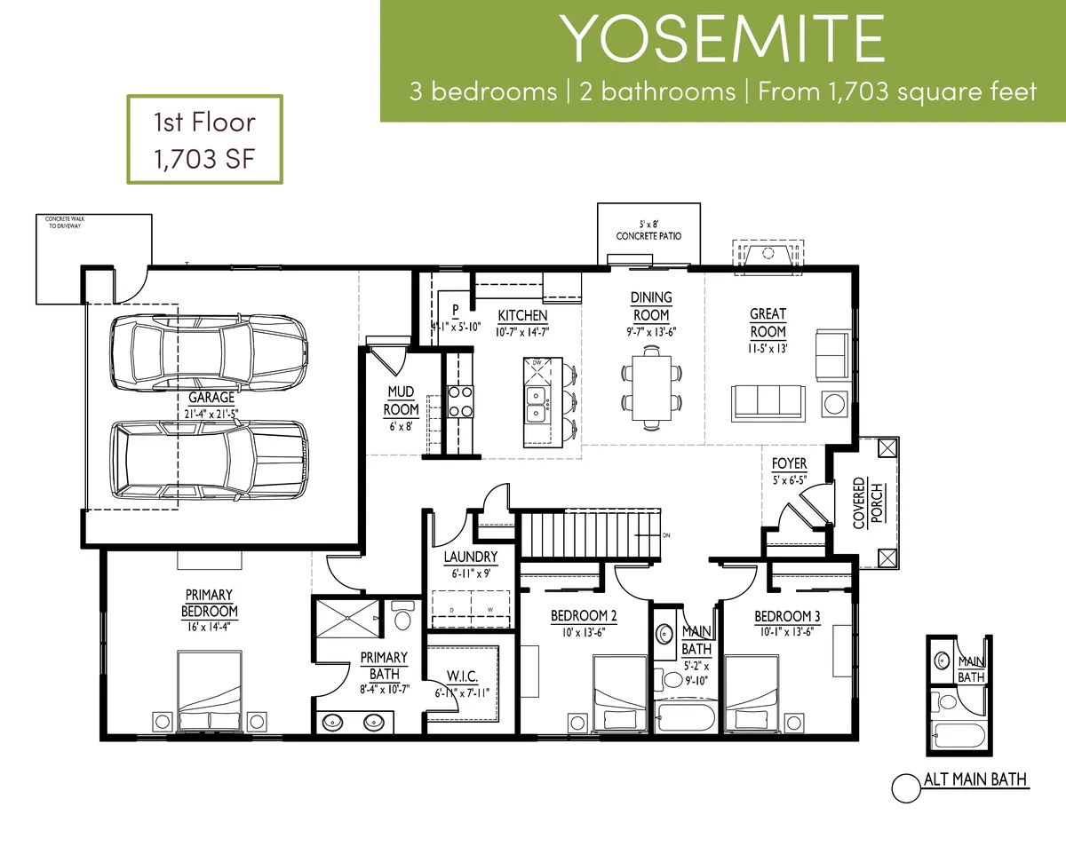 Yosemite First Floor Alternate Option