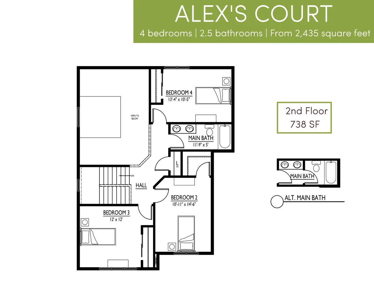 Alex's Court Second Floor Alternate Option