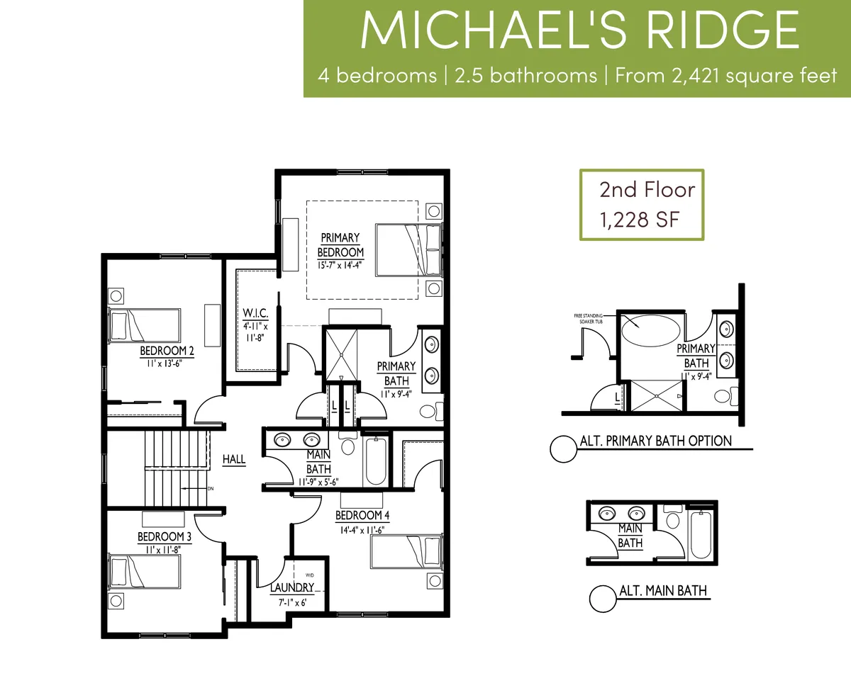 Michael's Ridge Second Floor Alternate Options