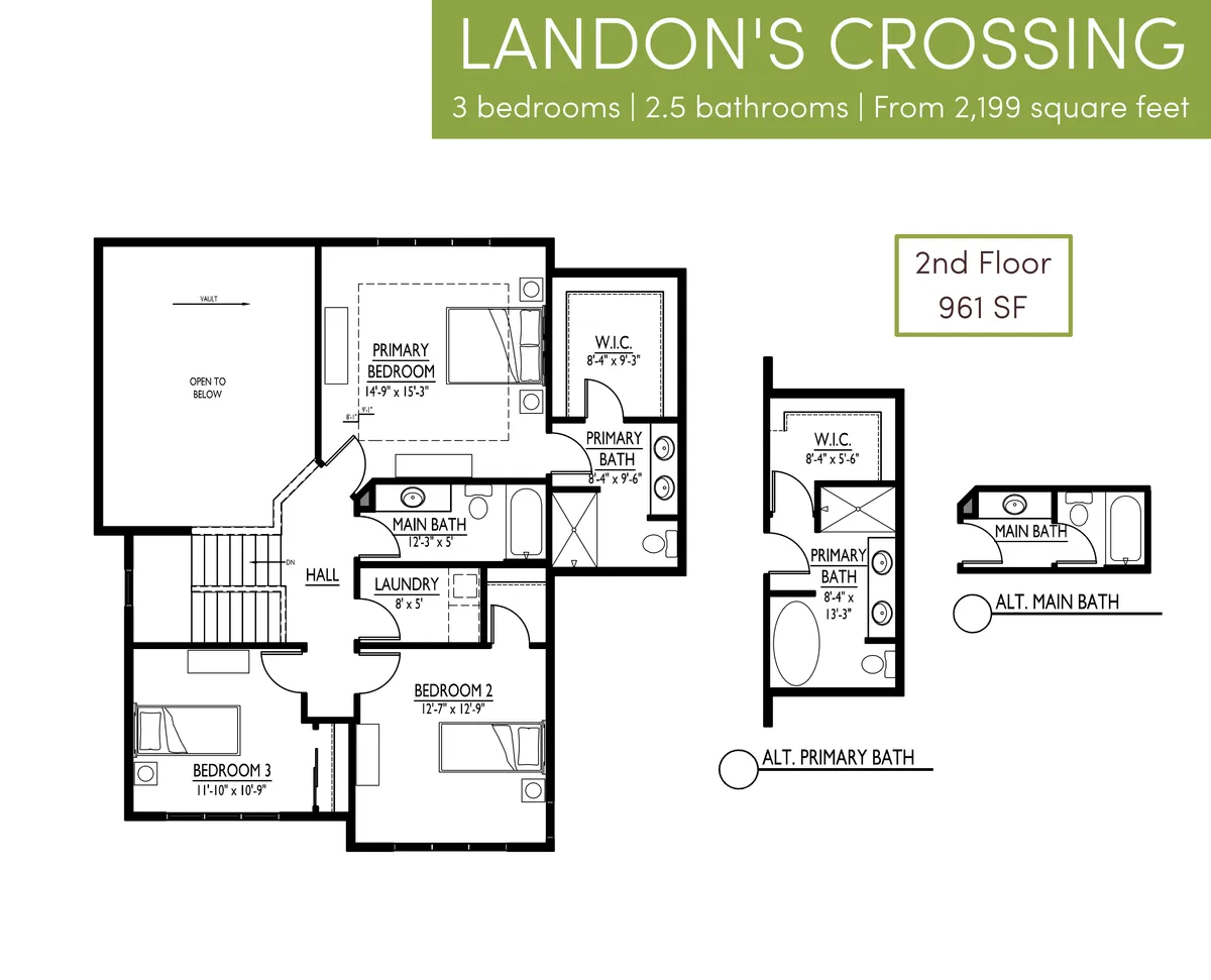 Landon's Crossing Second Floor Alternate Options