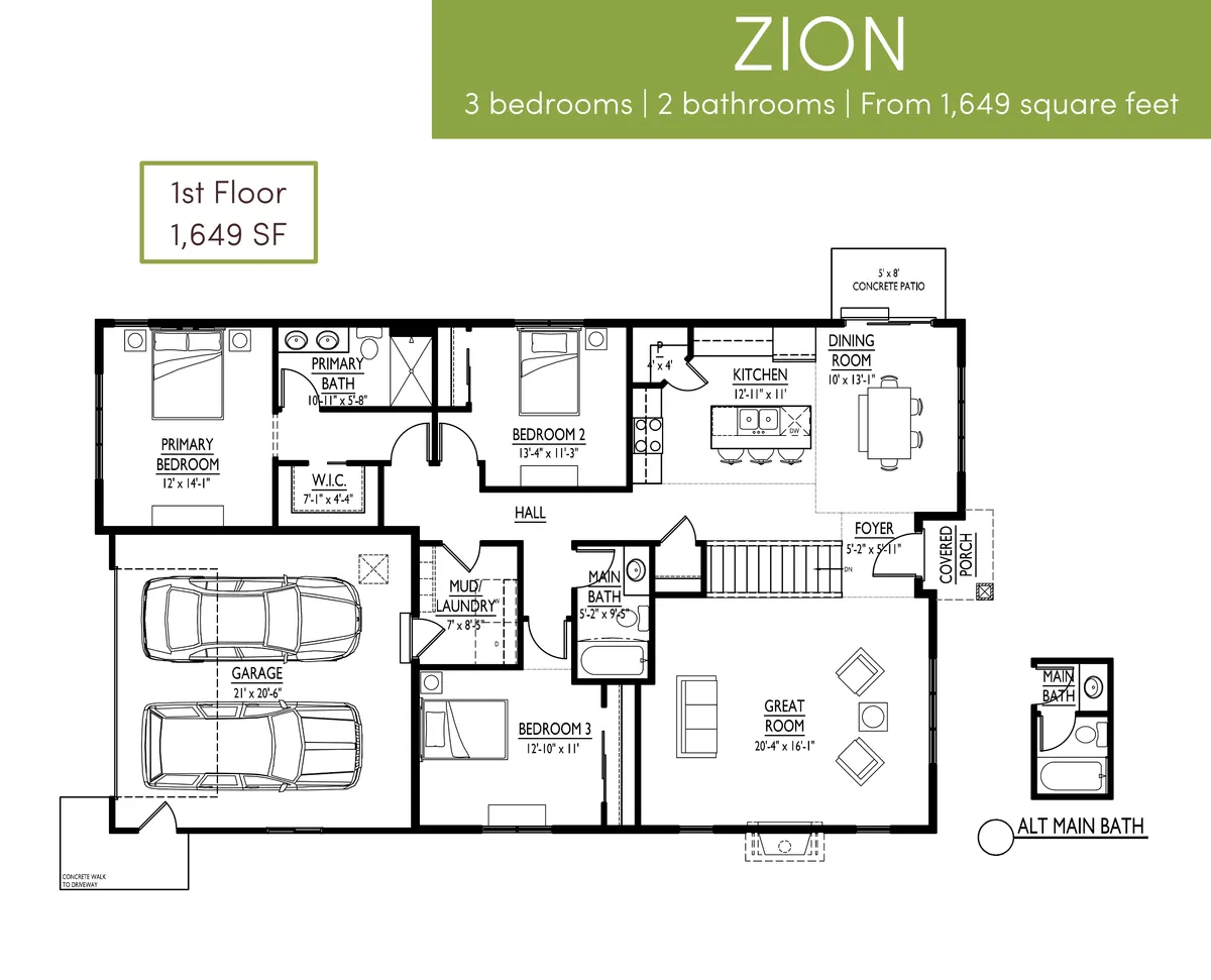 Zion First Floor Alternate Option