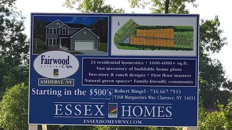 model home at fairwood estates by essex homes of wny
