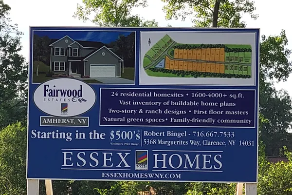 model home at fairwood estates by essex homes of wny