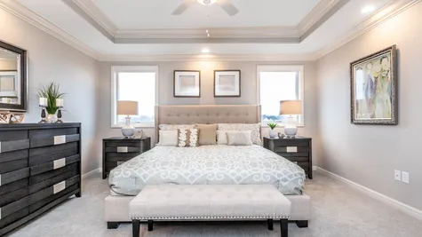 bedroom in a new home by essex homes of wny