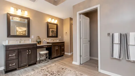 spacious bathroom in a new home in clarence ny