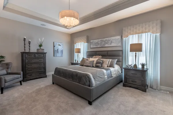 bedroom in a new home in lewiston ny by essex homes of wny