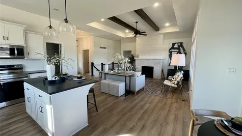 Open kitchen and living room