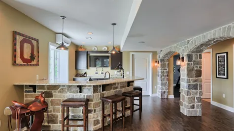 Kitchen and dining room in a Garman builders renovated home