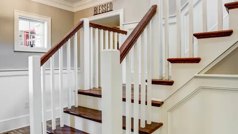 Staircase in a remodeled home from Garman builders