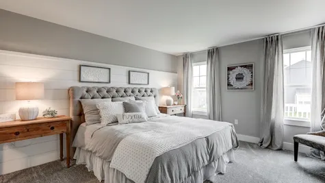 Large bedroom in the Archer model from Garman Builders