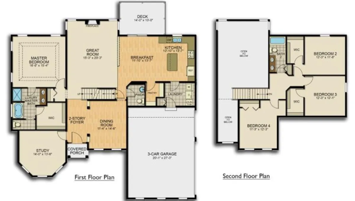 First & Second Floor Plans