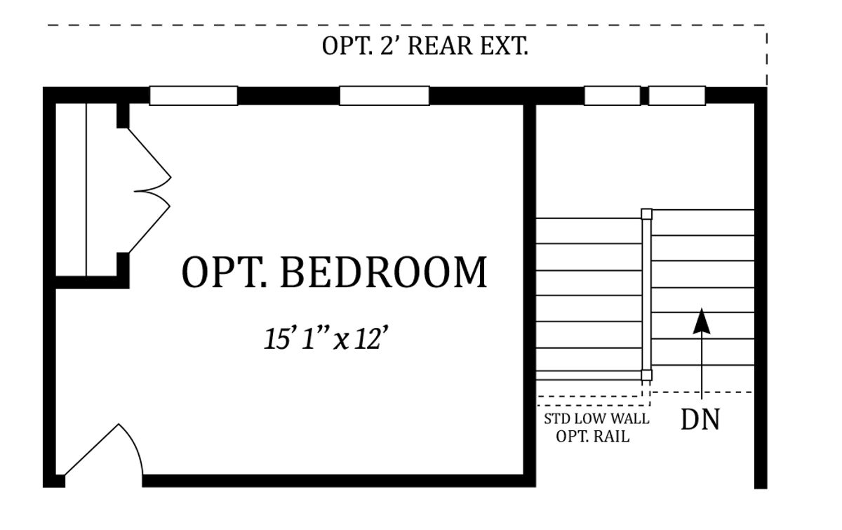 Optional Bedroom #4 | In Lieu of 2-Story Great Room
