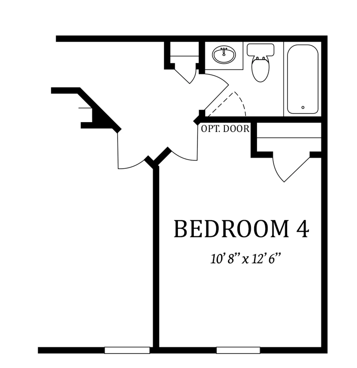Second Floor Plan | Optional Bath #3
