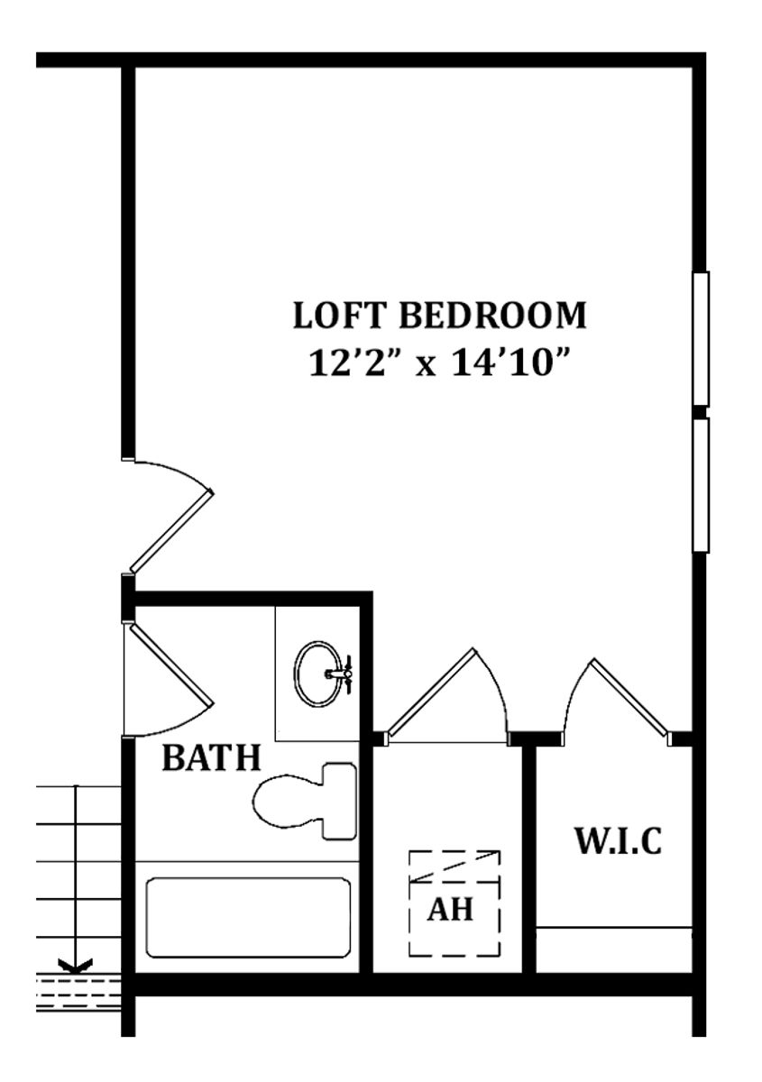 Optional Loft Bedroom with Full Bath