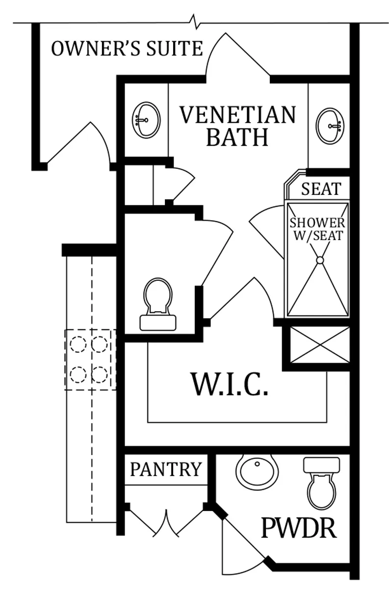 First Floor Plan | Optional Venetian Owner's Bath
