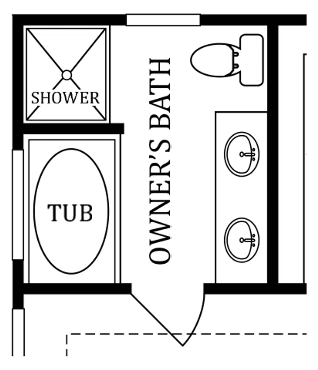 Optional Super Owner's Bath | Available with 4' Rear Extension