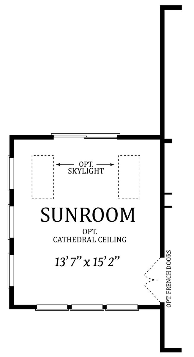Optional Side Sunroom