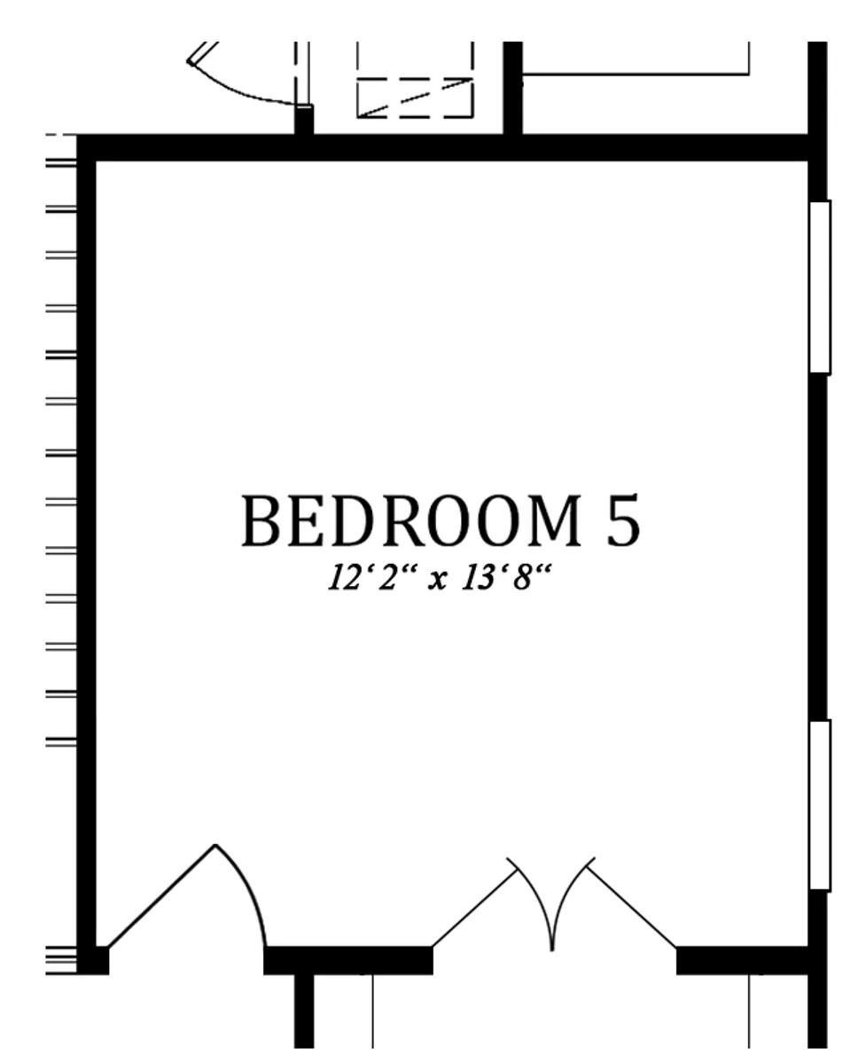 First Floor Plan | Optional Bedroom 5 - In Lieu of Living Room