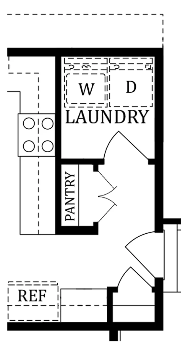 First Floor | Optional First Floor Laundry - In Lieu of Drop Zone