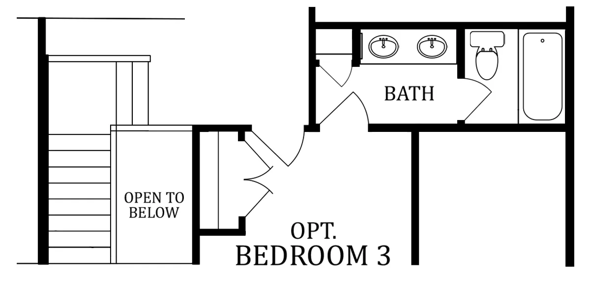 Optional Bedroom 3 with Private Bath