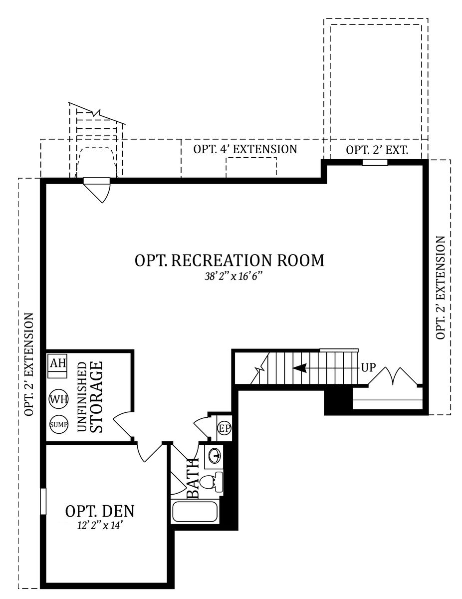 Optional Finished Lower Level Floor Plan