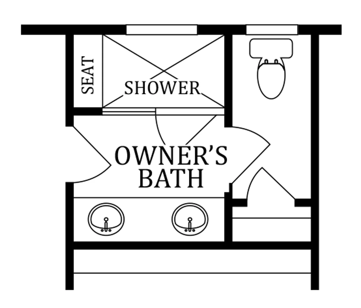 Second Floor Plan | Optional Venetian Owner's Bath