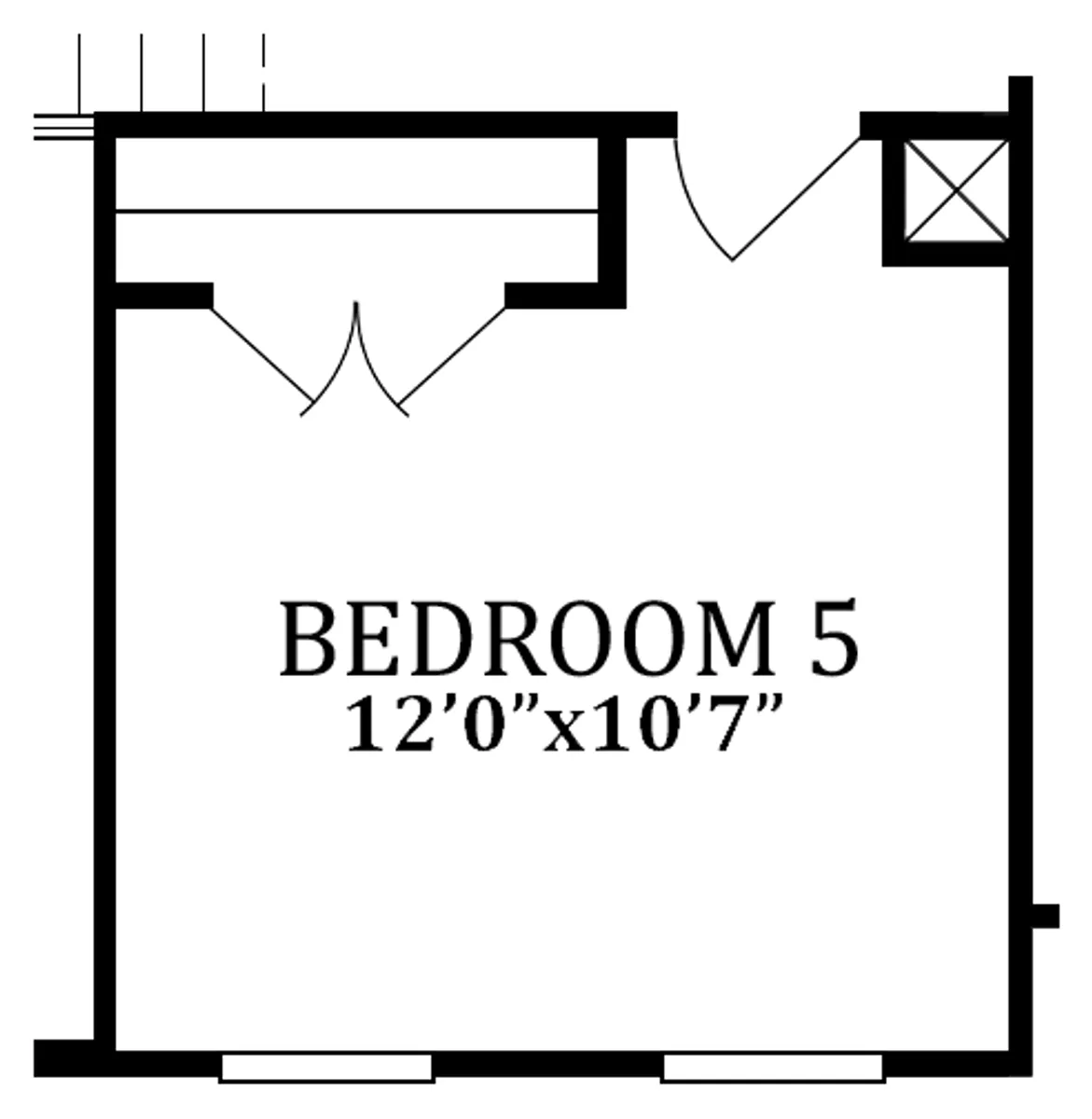 Second Floor | Optional Bedroom 5 - In Lieu of Loft