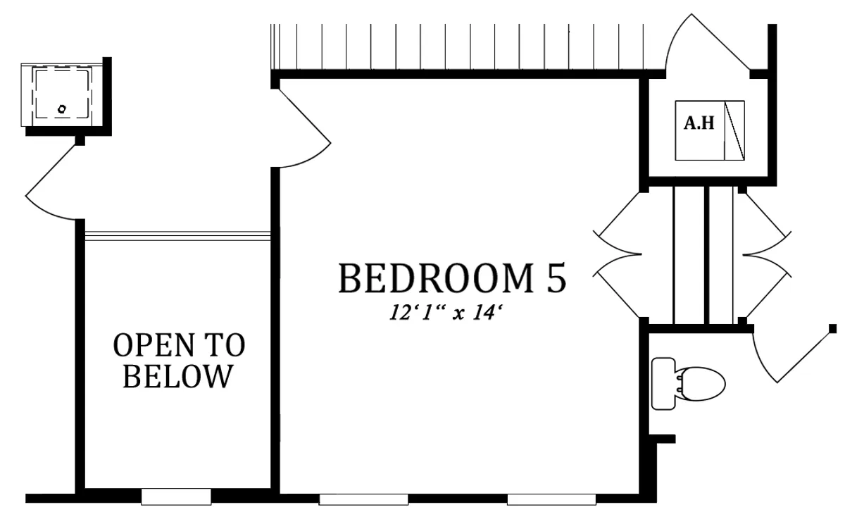 Second Floor Plan | Bedroom 5 - In Lieu of Loft