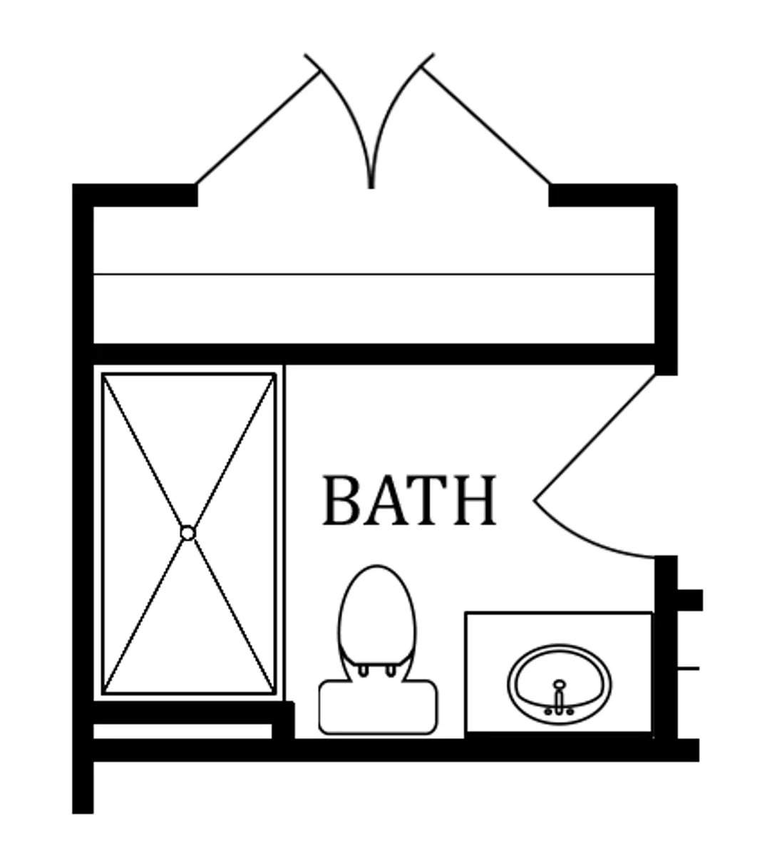 First Floor Plan | Optional Full Bath - In Lieu of Powder Room