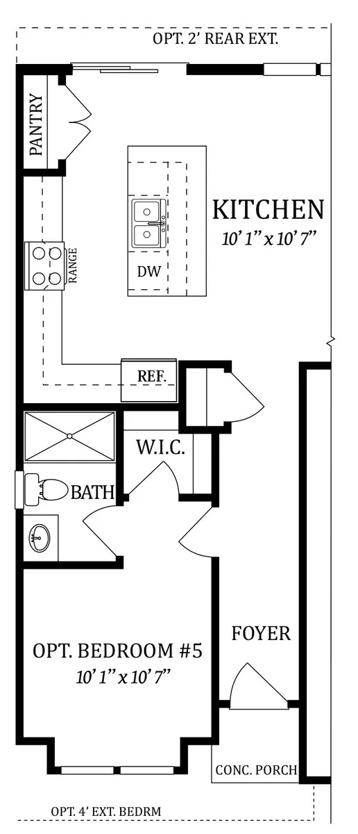 Optional Bedroom #5 with Full Bath | In Lieu of Choice Room