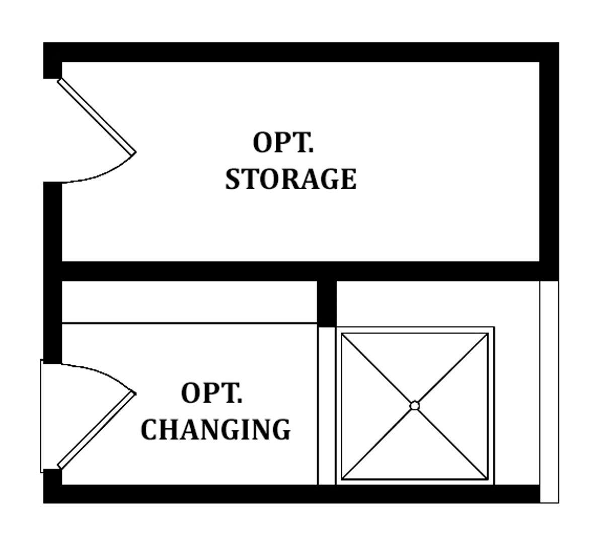Optional Storage & Changing / Outdoor Shower